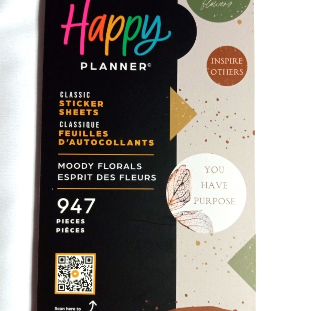 Moody Florals (947)- The Happy Planner Sticker Sheets Value Book Classic Mambi